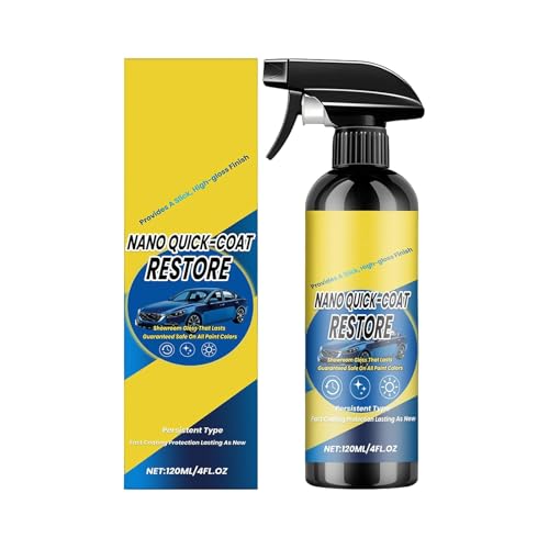2026 New Nano Quick Coat Restore Coating Spray,120ml Car Nano Coating Spray,Quick Restore & Mirror...