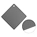 Coufce 4 Pack Silica Gel Trivet Mats, Heat Resistant Pot Holders Flexible Hot Pads, Easy to Wash Non-Slip Coasters for Kitchen/Table（Gray）