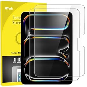 JETech Screen Protector for iPad Pro 11-Inch M5/M4 (2025/2024), 9H Tempered Glass Film, HD Clear, 2-Pack