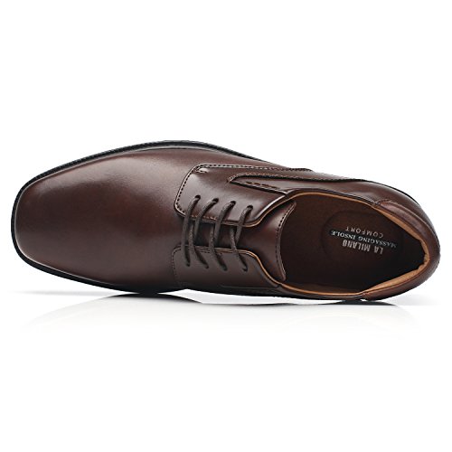 Men's Classic Modern Wide Width Plain Toe Oxford ,2-Brown ,Size 94