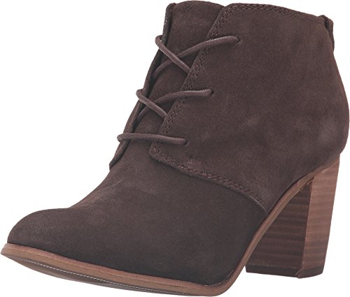 TOMS Women's Lunata Lace Up Bootie Chocolate Brown Suede Size 8