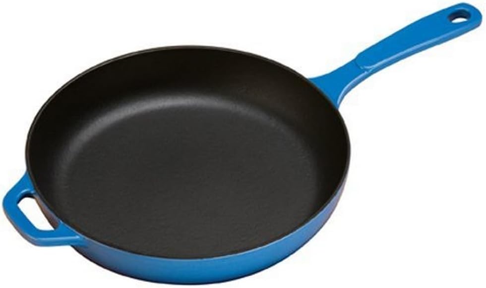 Lodge EC11S33 Enameled Cast Iron Skillet, 11-inch, Caribbean Blue