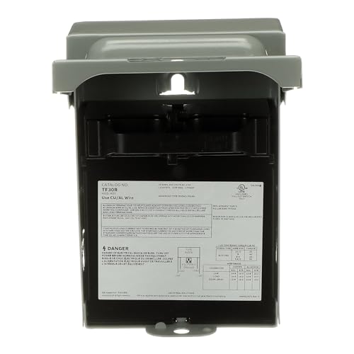 ABB TF30RCP • Weatherproof Fused AC Disconnect Switch • AC Disconnect 30A 240V • 1 Phase N3R • Horsepower Rated • 10kAIC