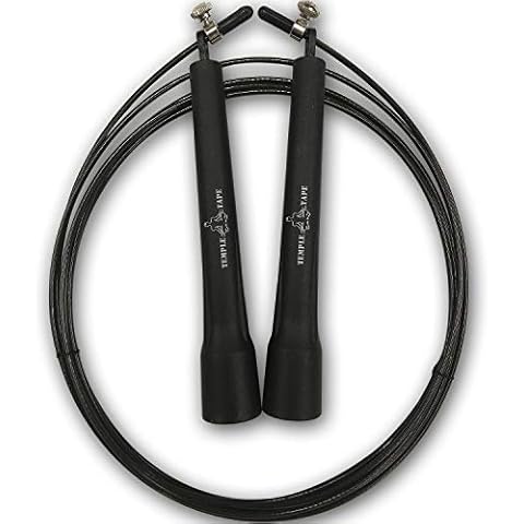 Jump Rope Speed Rope - Adjustable & Durable - includes Second Rope, Concrete Rope Protector, Spare Screw kit - for Boxing, MMA, Fitness, Work out Exercise Training, Cross-Train, WOD and Double Unders Cover