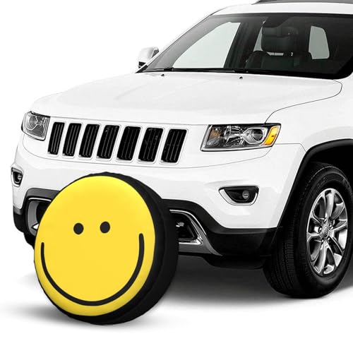 Image of Smiley Face Tire Cover Weatherproof Dustproof Wheel Spare Tire Cover Wheel Protectors Universal Fit for Rv Trailer SUV Truck Camper 16 Inch