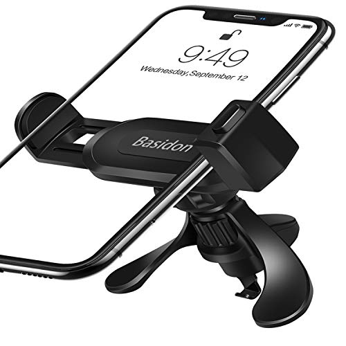 Car Phone Mount , [New Upgrade] Air Vent Car Phone Cradle with Stronger Vent Clip,Hands Free Cell Phone Holder for Car, Basidon Air Vent Phone Mount Compatible with All Smartphones