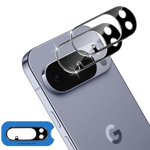 Image of PreCure (2 Pack) Camera Lens Protector for Google Pixel 10 Pro - 9H Tempered Glass, HD Clarity, Precise Camera Cutouts, Anti-Scratch, Anti-Fingerprint Lens Guard (Black)