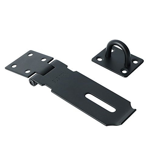 Sayayo Cerradura de la cerradura de la puerta del broche de la puerta del cerrojo de la cerradura 4 pulgadas, acero inoxidable acabado, plata,EMS9