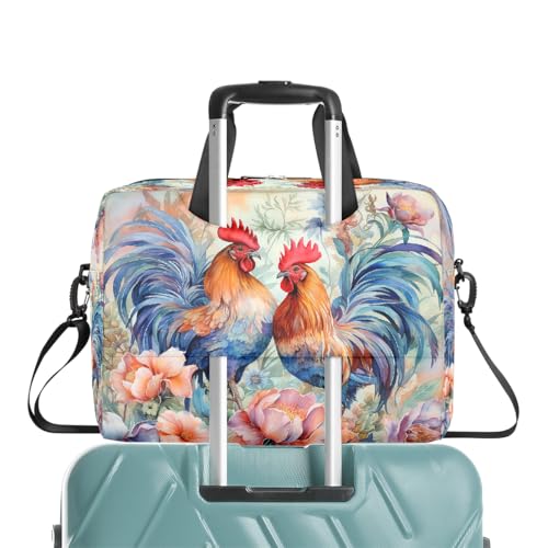 Maletín Vintage Rooster Flower para Laptop 16 Pulgadas miniatura 6
