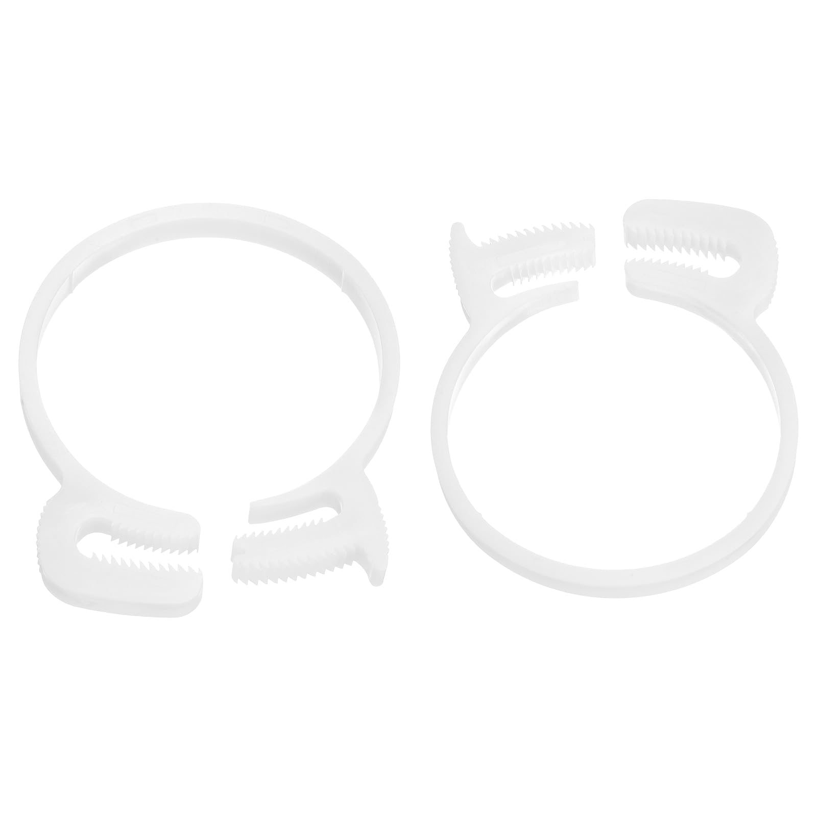 Abrazaderas de manguera ajustables uxcell de plástico blanco de 43,5 a 46,5 mm