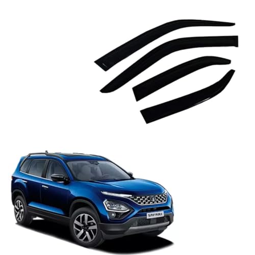 Image of Premium Non-Breakable Car Window Door Visor /Rain Guard /Wind Deflector Compatible for (TATA Safari 2021 Model)