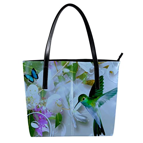 Sac à main femme oiseau de paradis spacieux résistant fleur tropicale