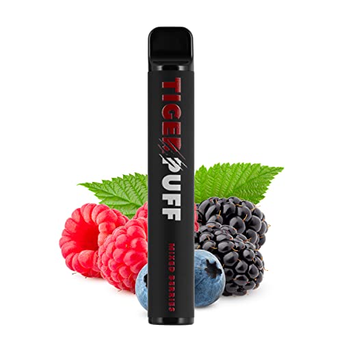 Tiger Puff Mixed Berries (ruidos rojos) - cigarrillo electrónico desechable sin tabaco y sin nicotina Cover