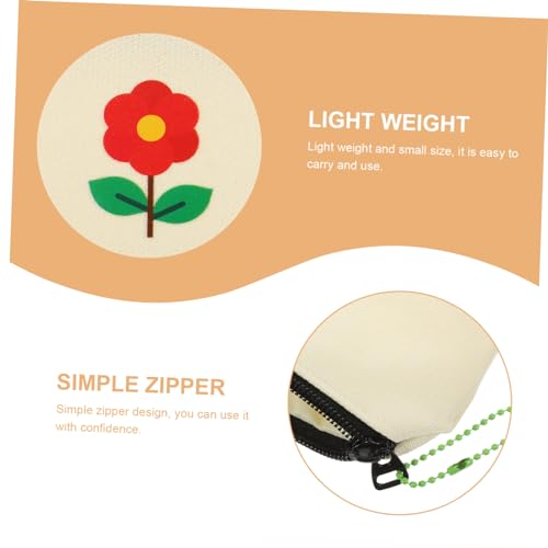 BESPORTBLE Sturdy Canvas Menstrual Pad Storage Bag Portable Pouch Chain Wallet Storage Bag for Daily Use Travel4