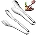 Tianyis Spaghetti Tong 2 Stück, Buffet Servier Zange, Servierzange, Küchenzange Edelstahl, Kochzange Edelstahl Poliert, Gebäckzange, Pasta Zange, zum Kochen, Grillen, Buffet, Salat