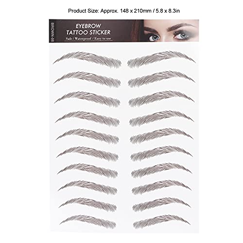 Eyebrow Transfers Stickers for Women & Girls -, Lasting, Peel-Off False Eyebrows in Brown-08, Makeup Solution for -Looking Brows - Image 2