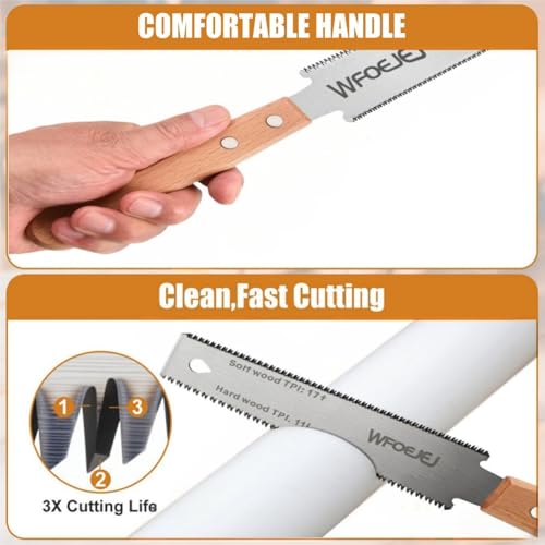 6 Inch Japanese Pull Saw,Hand Saw Woodworking Tools,Wood Handle, Sharp & Lightweight for Woodworking - Image 5