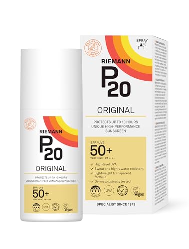 RIEMANN P20 Original SPF50+ Plus Spray 200ml | High UVA & UVB Protection Sunscreen Spray | Long Lasting Water Resistant Sun Care | Lightweight Daily Protection