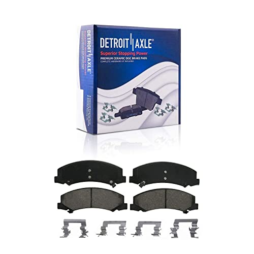 Image of Detroit Axle - Front Drilled Rotors & Brake Pads w / 20pc Lug Nuts | Replacement for Chevy Impala Cadillac DTS Buick LaCrosse Lucerne Allure - 24pc Set