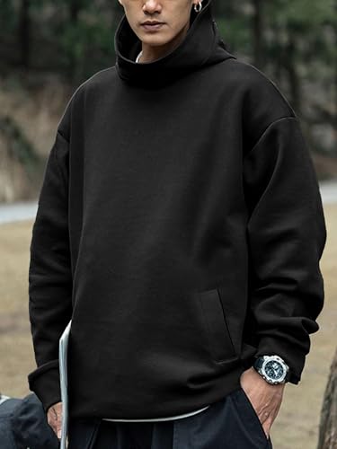 Image of Noble Monk Men's Baggy Fit Sweatshirt | Drop Shoulder Oversized Sweatshirt | Long Sleeve Zip with Collared Sweatshirts for Men's