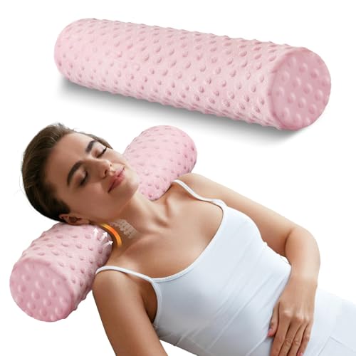 Sino Salected Memory Foam 4' Round Pillow, Cervical Neck Pillow for Pain Relief, Cylinder Pillows...