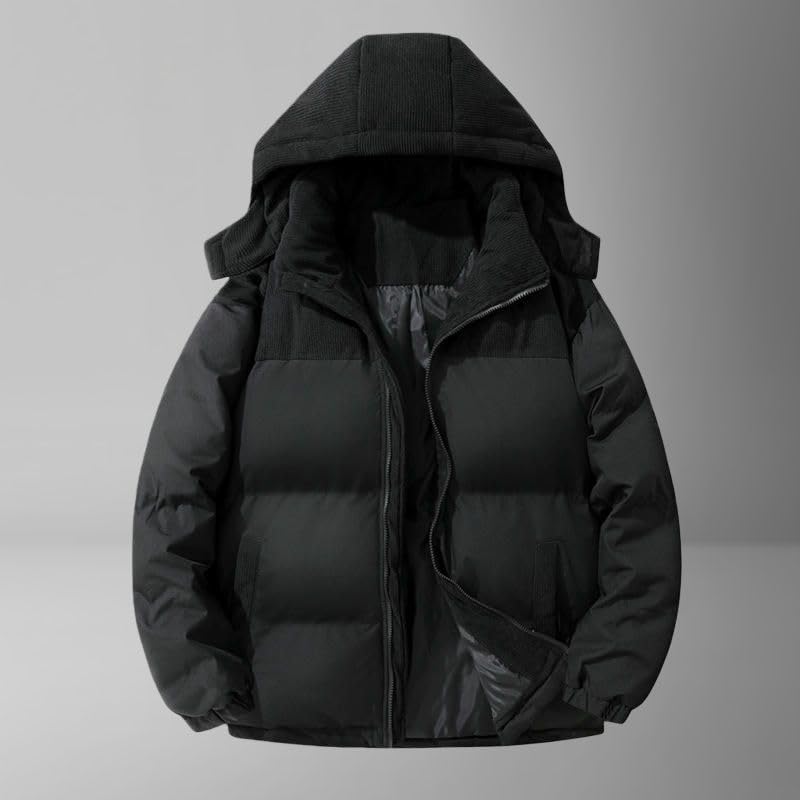 Veste d'hiver unisexe avec capuche amovible en patchwork chaud - 5