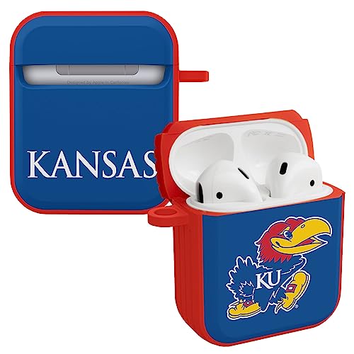 AFFINITY BANDS Kansas Jayhawks HDX Case Cover Compatible with Apple AirPods Gen 1 & 2 (Classic)