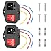 Nilight 2Pcs Switch Power Socket 10A 250V AC Inlet Module On Off Switches Built-in Fuse Led Light 3 Pin Outlet for 3D Printers Computers Home Appliance
