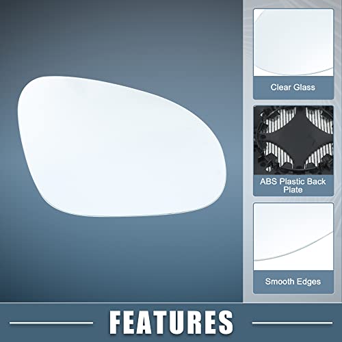 A Absopro Heated Mirror Glass With Backing Plate Right Side Car Exterior Mirror Replacement Glass For Volkswagen Passat 2005 2006 2007 2008 2009 2010 #TOP2