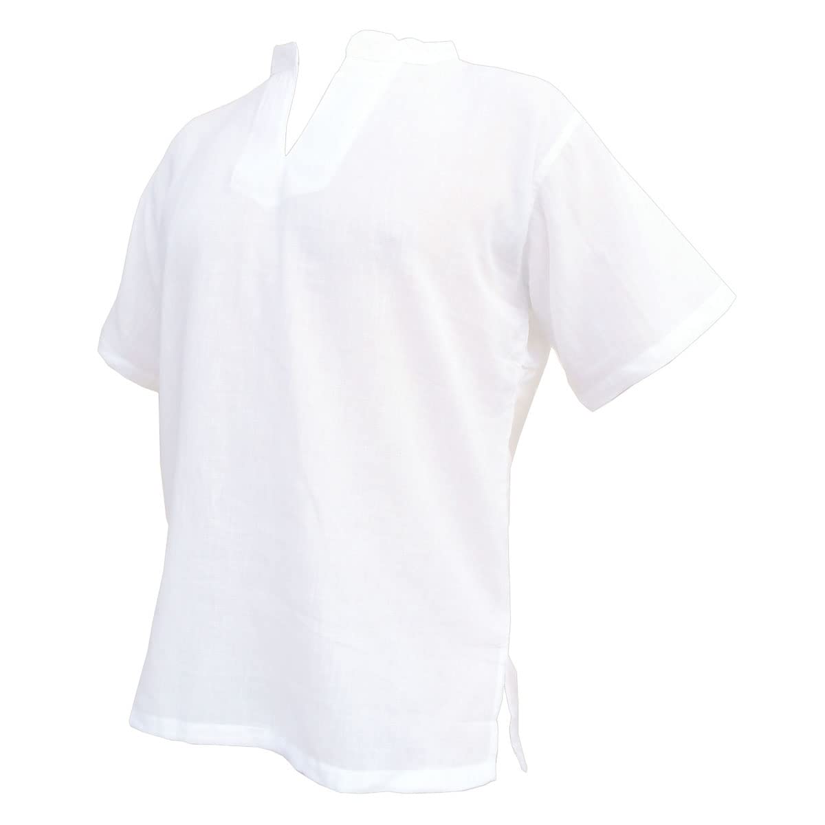 Panasiam Men's White Shirt, Rzi-02, No Button, Xl, Shortsl.