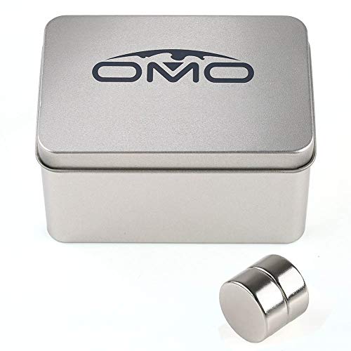 OMO Magnetics ネオジムマグネット ネオジウム磁石 N50 円形 丸型 22x10mm ニッケルメッキ 専用ケース付き 科学実験 生活収納 オフィス汎用(2個セット)