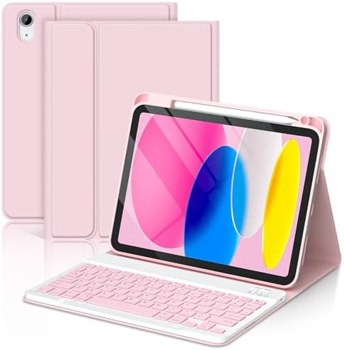 TaIYanG for iPad A16 11th 10th Generation Case with Keyboard- Detachable Bluetooth Keyboard Case with Pencil Holder,Thin & Light- Folio Cover for iPad 11 inch A16 2025 10th Gen 10.9 Inch 2022 (Pink) TaIYanG for iPad A16 11th 10th Generation Case with Keyboard- Detachable Bluetooth Keyboard Case with Pencil Holder,Thin & Light- Folio Cover for iPad 11 inch A16 2025 10th Gen 10.9 Inch 2022 (Pink)