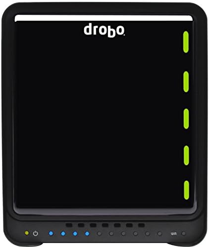 Drobo 5N 2TB: Network Attached Storage - 5 bay array with mSATA SSD acceleration, 2TB storage included with 2 x 1TB hard drives - Gigabit Ethernet port (DRDS4A21-2TB) by Drobo