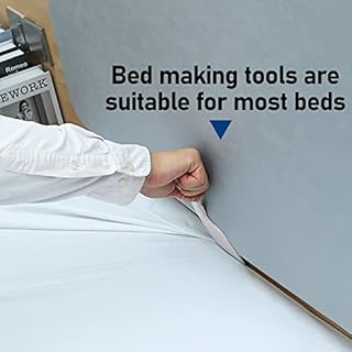 iayokocc Bed Sheet Tool, Extra Long Bed Sheet Tool for Making Bed, Keep Sheets in Place Bed Maker Tool to Help Protect Your Back, Mattress Lifter Wedge for Sheet Changing(Color:Milky)