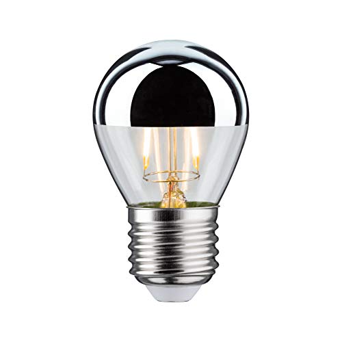 Paulmann 28664 Ampoule LED à Filament avec Miroir de Tête 2700 K 2,6W E27, Verre, 2 W, Calotte Argentée