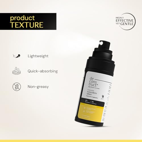 Image of Deconstruct Sunscreen Spray SPF 50 PA++++ | With Niacinamide & Cica Extract | No Rub Formula | Lightweight Broad Spectrum Protection | Quick Absorbing, Non-Sticky, Water Resistant| For Men & Women |50ml