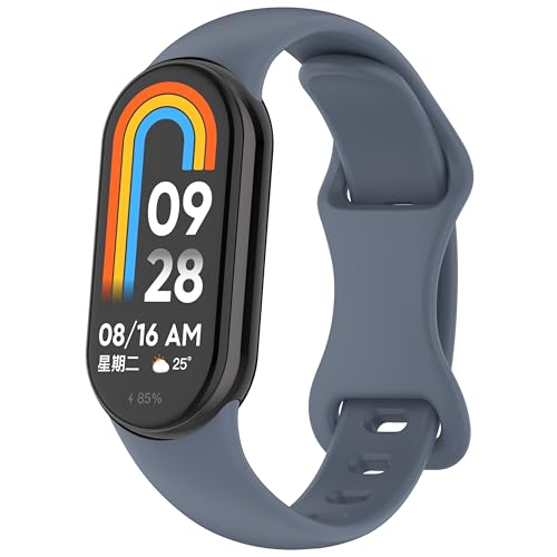 CZhkg Silicona Deportiva Correa para Xiaomi Mi Band 9 /Xiaomi Mi Band 8 Strap, Bands Correa de Reloj Ajustable Wristband Brazalete Pulsera para Xiaomi Mi Band 8 /Xiaomi Mi Band 9 (azul)
