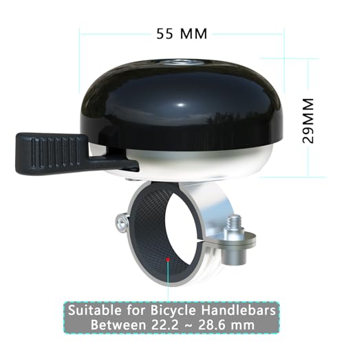 Foto von Greallthy Fahrradklingel Retro und robust, laut Klingel Fahrrad - schöne Farbe, rostfest und wasserdicht für 22,2-28,6 mm Lenker.