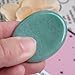Acxico 2Pcs Jade Palm Stone Green Rock Crystal Healing Reiki Polished Worry Stone