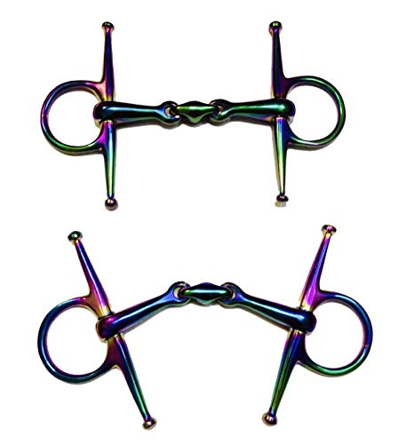EXTREME Full Cheek RAINBOW Jointed HORSE BIT S/Steel Eggbut Snaffle 4",4.5",5",5.5" (Rainbow, 4 Inches) - Image 2