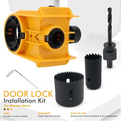 Kit para Instalar Cerradura de Puerta Acero Carbono miniatura 6