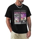 Kanye Rapper West Men's T Shirt Cotton Casual Short Sleeve Tshirt O-Neck Graphic Tee L