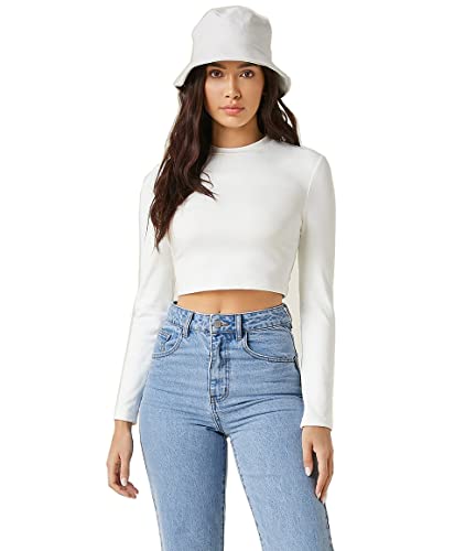 Image of Aahwan Women's 100% Cotton Slim Fit Striped Full Sleeve Crop Top