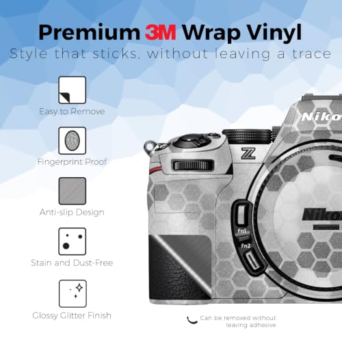 Image of Glossy Glitter Camera Skin Compatible with Nikon Z5 II (2025) - Camo Hexadots - Premium 3M Vinyl Protective Wrap Decal Cover - Easy to Apply | Crafted in the USA by MightySkins