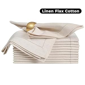 Bedding Craft Linen Cloth Napkins Washable 20x20 inch Natural Set of 12,Cotton Flax Dinner Table Napkins for Easter Christmas Baby Shower Party Extra Large Fabric Cloth Napkins Bedding Craft Linen Cloth Napkins Washable 20×20 inch Natural Set of 12Cotton Flax Dinner Table Napkins for Easter Christmas Baby Shower Party Extra Large Fabric Cloth Napkins