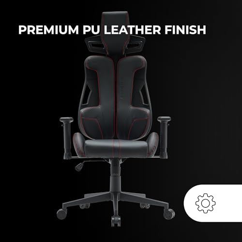 MGC-ELITE, Sedia Gaming Ergonomica, Schienale Flessibile Adattivo, Braccioli Regolabili 2D, Seduta Reclinabile, Finitura in Similpelle, Sedia Ufficio Ruote XL, Pistone Gas Classe 4, Rosso - Sedia gaming - Immagine 1