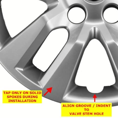 Hubcaps - Premium Quality 16 Inch Silver Hubcaps / Wheel Covers Fits 2013 2014 2015 2016 2017 And 2018 Nissan Altima, Heavy Duty Construction (Set Of 4) (53088Ams-4) #TOP5