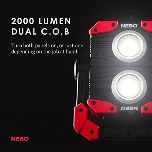 Nebo Omni 2K Work Light: 2000 Lumen Omni-Directional Rechargeable Portable Magnetic Cob Led Flashlight Usb Power Bank Six Light Modes #TOP1
