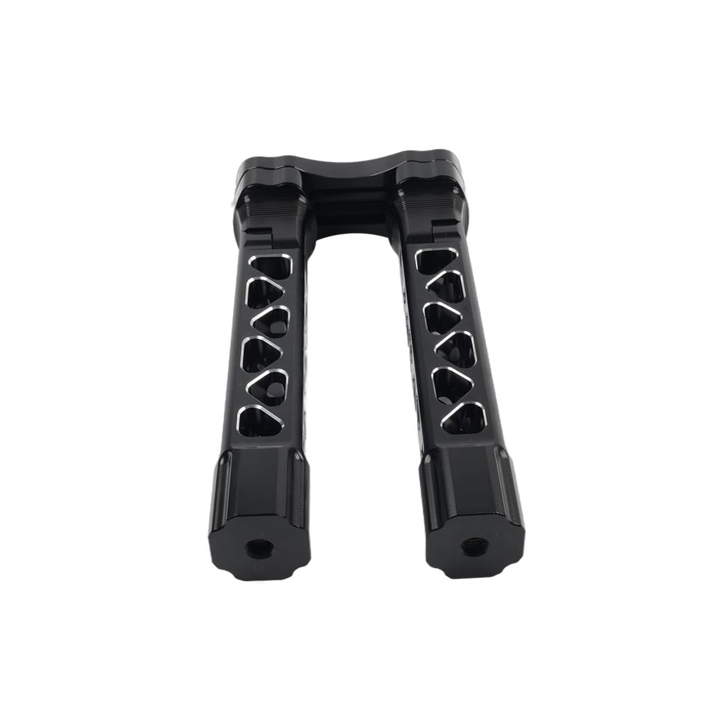 YFUK Pullback-Lenkererhöhung 10,5" hohe Klemmen CNC-Aluminium Schwarz & Silber für Softtail Dyna