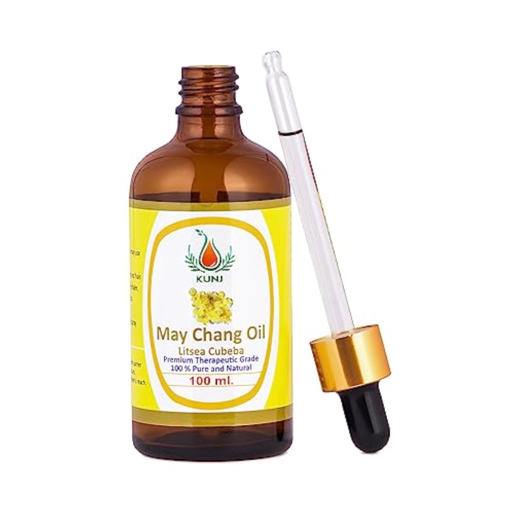 KUNJ May Chang Essential Oil, 100% Pure & Natural